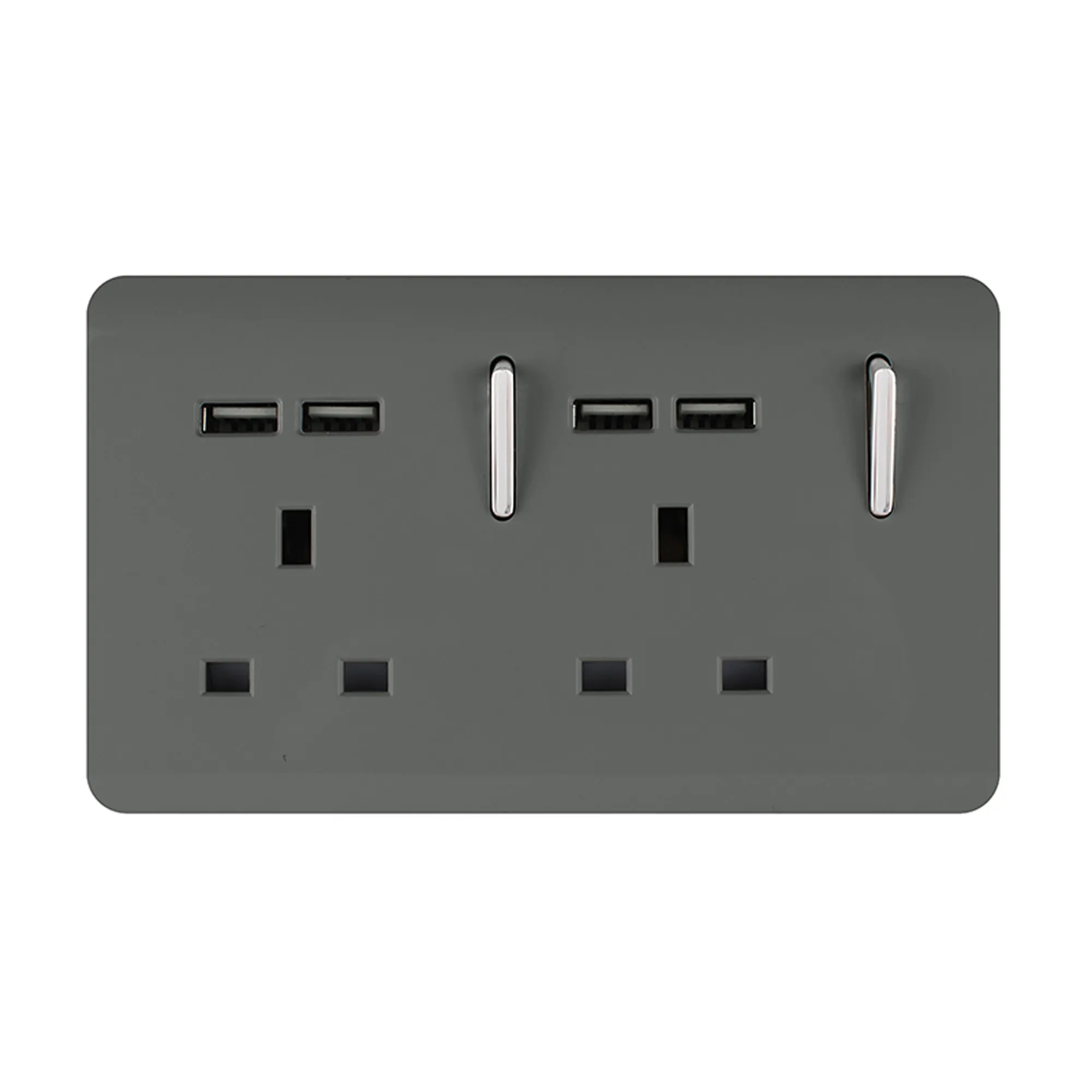 Charcoal Wiring Accessories Trendi Decorative Screwless